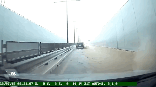 오송 지하차도 침수 직전 탈출한 차량 