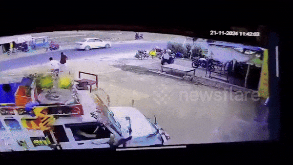 [영상] 도로에 생선이 와르르… 너도 나도 '주섬주섬'