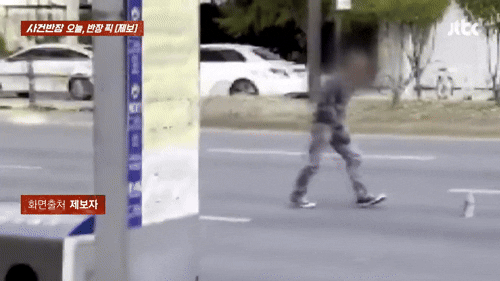 목숨 건 민폐남 행동… 출근길 강남 9차선 도로서 '팔굽혀펴기'를?