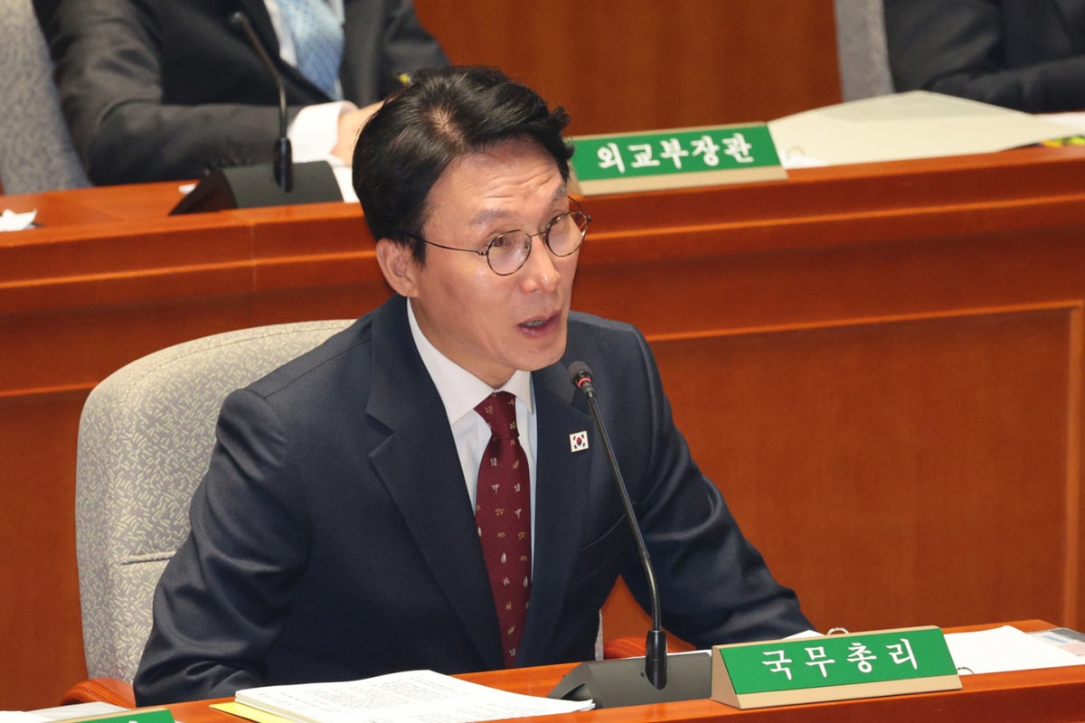 김민석 국무총리가 7일 서울 여의도 국회에서 열린 예산결산특별위원회 전체회의에서 의원 질의에 답변하고 있다. /사진=뉴스1