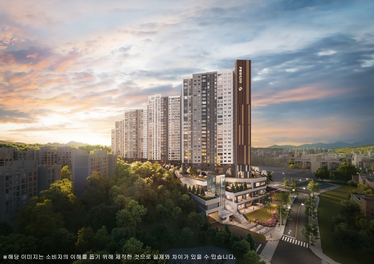 대우건설이 포트폴리오 다변화와 주요 자체사업 단지들의 분양 성공으로 실적 개선이 기대된다. 사진은 의정부 탑석푸르지오파크7 투시도. /사진 제공=대우건설