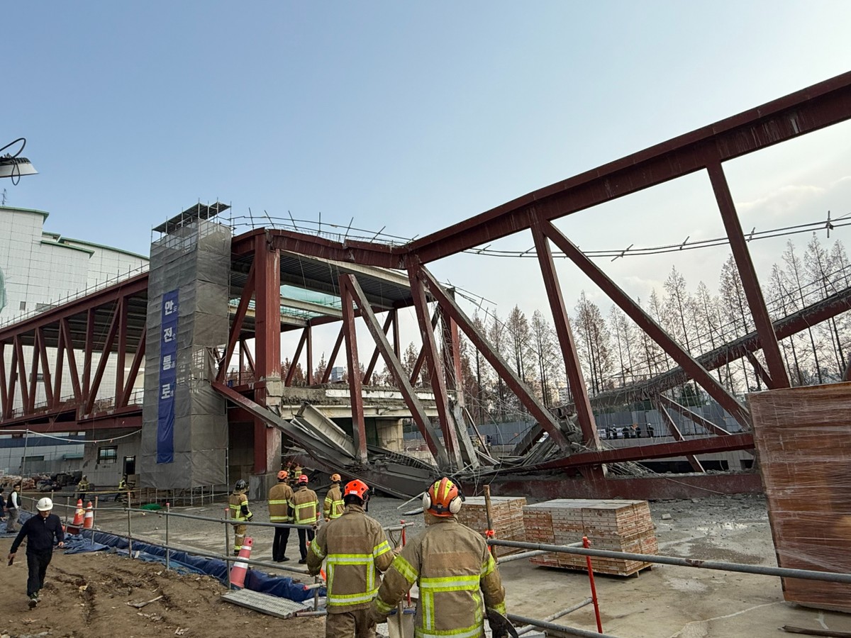 광주 서구 치평동 광주대표도서관 공사 현장에서 붕괴 사고가 발생했다. 사진은 사고 현장의 모습. /사진=뉴스1