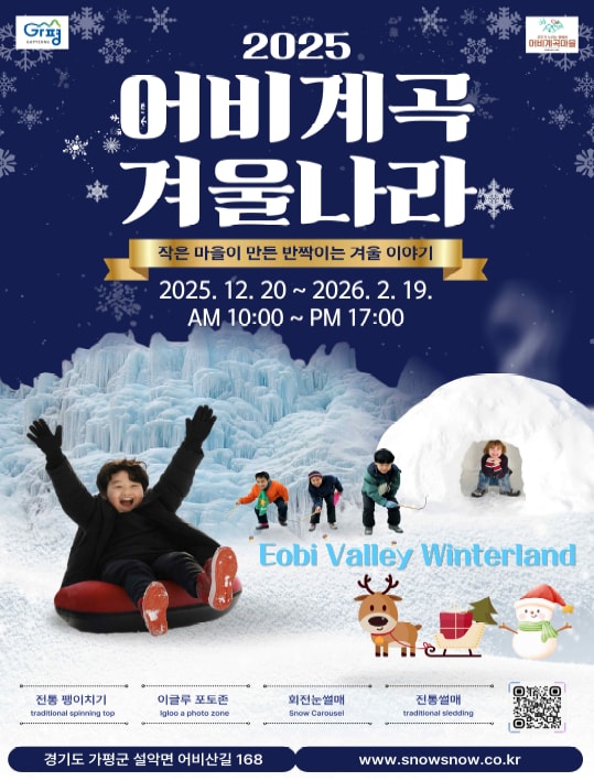 '2025 어비계곡 겨울나라'축제 포스터. /사진제공=가평군