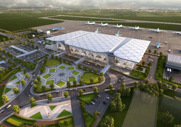 우르겐치공항 신규 여객터미널 조감도. /사진제공=인천공항공사