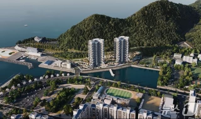 아이에스동서(주)가 부산 남구 용호동 이기대 일원에 건립을 추진하는 아파트 조감도/사진=뉴스1