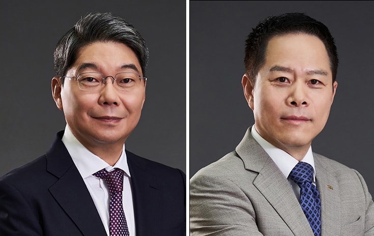 광동제약이 각자 대표 체제로 전환한다. 사진은 최성원 대표이사 회장(왼쪽)과 박상영 대표이사 사장. /사진=광동제약