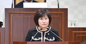 최은영 해운대구의원이 5분 자유발언을 하고 있다./사진=해운대구의회