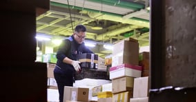 ▲ 설(구정) 연휴 한자리 수 앞 우편물류센터 풍경