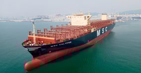 HD한국조선해양이 2023년 인도한 초대형 컨테이너선의 시운전 모습. /사진=HD현대