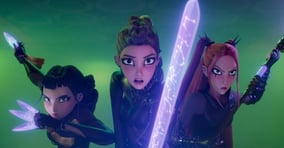 넷플릭스 화제작 &#039;케이팝 데몬 헌터스&#039; 속 주인공이 휘두른 검으로 나온 사인검을 국립고궁박물관에서 볼 수 있다. 사진은 넷플릭스 드라마 &#039;케이팝 데몬 헌터스&#039; 속 장면. /사진 제공=넷플릭스