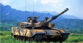 삼양컴텍이 공급하는 전차용 특수장갑(SAP)이 사용된 현대로템의 K2 전차. /사진=삼양컴텍