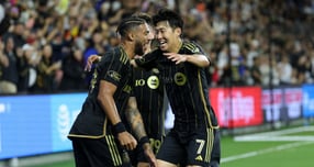 LA FC 손흥민이 감각적인 패스로 결승골에 기점이 됐다. 사진은 LA에서 활약 중인 손흥민(오른쪽). /사진=로이터