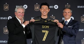 LA FC 손흥민이 미국 메이저리그사커 전체 연봉 2위를 차지했다. 사진은 LA 입단 당시 손흥민. /사진=로이터