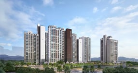 현대건설 &#039;힐스테이트 용인마크밸리&#039;를 분양 중이다. 사진은 단지 투시도 모습. /사진=현대건설