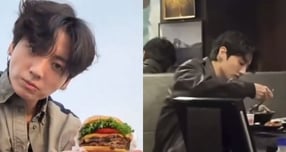 그룹 방탄소년단(BTS) 정국이 소탈한 일상으로 또다시 온라인을 달궜다. /사진=정국 라이브 방송, X 캡처