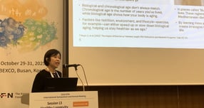 디에스엠퍼메니쉬 APAC 학술연구 총괄 카이린 에크 박사가 지난 30일 2025 한국식품영양과학회 국제심포지엄에서 발표하고 있다. /사진=디에스엠퍼메니쉬코리아