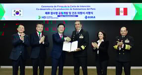 HD현대중공업은 최근 울산 본사에서 페루 국영 시마(SIMA) 조선소와 ‘페루 잠수함 공동개발 및 건조 의향서(LOI)’를 체결했다. /사진=HD현대중공업