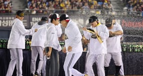 인터리커가 전개하는 샴페인 골든블랑이 LG트윈스 2025 프로야구 한국시리즈 우승 축하주로 선정됐다고 3일 밝혔다. /사진=골든블랑