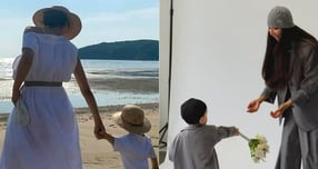 정우성과의 사이에서 아들을 출산한 모델 출신 방송인 문가비가 AI를 이용한 합성 영상에 분노했다. 사진은 모델 출신 방송인 문가비 아들 모습. /사진=문가비 인스타그램