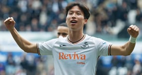 스완지 시티 엄지성이 시즌 첫 골을 터트렸다. 사진은 스완지에서 활약 중인 엄지성. /사진=스완지 시티 홈페이지 캡처