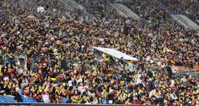 KBO리그 가을야구 TV 평균 시청률이 지난해보다 대폭 늘었다. 사진은 지난 1일 서울 송파구 잠실야구장에서 열린 LG트윈스 2025 한국시리즈 우승 세리머니 팬 행사에 참석한 팬들. /사진=뉴스