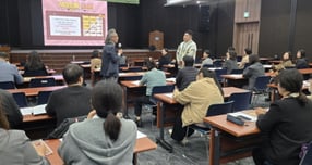 6일 광주 상공회의소 7층 대회의실에서 &#039;광주지역 기업 상생교류회&#039;가 열리고 있다./사진제공=노사발전재단 광주센터 