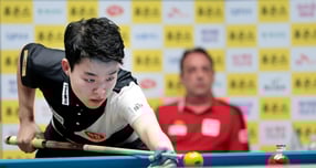 두 개 대회 연속 우승에 도전 중인 김영원이 128강에서 조병욱을 잡았다. 사진은 하림에서 활약 중인 김영원. /사진=프로당구협회(PBA) 제공