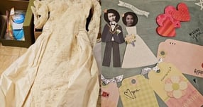 최태원 SK그룹 회장과의 이혼이 확정된 노소영 아트센터 나비 관장이 &quot;37년 전 시집온 집에서 떠나게 됐다&quot;며 소회를 밝혔다. 사진은 노소영 아트센터 나비 관장이 공개한 웨딩드레스와 세자녀가 어린시절 만들어준 도화지. /사진=노소영 아트센터 나비 관장 인스타그램 캡처