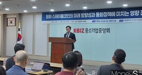 10일 서울 영등포구 중소기업중앙회 2층 상생룸에서 진행된 &#039;원화 스테이블코인의 미래 방향성과 통화정책에 미치는 영향 진단&#039; 행사에서 개회사를 하고 있는 안도걸 더불어민주당 의원. /사진=지선우 기자