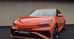 제네시스가 브랜드 최초의 고성능 양산차 GV60 마그마(Magma)를 선보였다. /사진=최유빈 기자