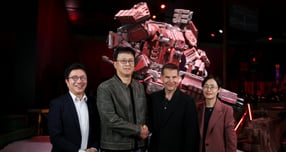 최원종 엔씨소프트 IP얼라이언스실장(왼쪽부터), 배재현 빅파이어 게임즈 대표 겸 엔씨소프트 CDA(Chief Development Advisor·부사장), 제러미 홀렛 마이크로소프트 애저(Azure) 고객 신뢰 엔지니어링(CRE) 총괄 부사장(Corporate Vice President), 임옥희 한국마이크로소프트 고객 성공 사업부(Customer Success Unit) 부문장. /사진=엔씨소프트