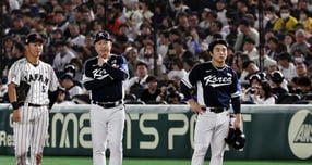 안현민과 송성문이 일본과의 K-베이스볼시리즈에서 홈런을 쏘아 올렸다. 사진은 15일 일본 도쿄돔에서 열린 K-베이스볼 시리즈에서 백투백 홈런을 쏘아 올린 안현민과 송성문. /사진=뉴스