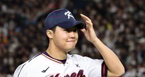 야구대표팀 막내 정우주가 일본 야구팬들을 놀라게 하는 투구를 뿌렸다. 사진은 지난 16일 일본전에 선발 등판한 정우주. /사진=뉴스