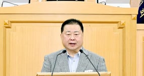 20일 김경일 파주시장이 제260회 파주시의회 제2차 정례회에서 2026년 시정연설을 진행하고 있다. /사진제공=파주시