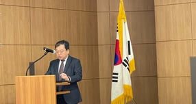 이태호 ㈜LS 최고재무책임자(CFO, 상무)가 20일 서울 용산구 LS용산타워에서 열린 기업설명회에서 에식스솔루션즈의 기업공개(IPO) 전략을 설명하고 있다. / 사진=이한듬 기자