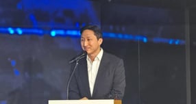 20일 &#039;조선·해양 산업 AI 기술 개발 협력을 위한 업무 협약&#039; 체결식에서 발언하는 정기선 회장의 모습. /사진=김이재 기자