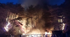 강원 인제 기린면 산불 진화율 60%… 일출과 함께 헬기 25대 투입