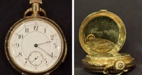 1912년 타이타닉 호가 침몰할 당시 승객이 갖고 있던 시계가 약 34억원에 낙찰됐다. /사진=매사 헨리 알드리지 앤드 선(Henry Aldridge &amp; Son)  홈페이지 캡처