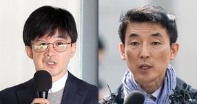 법원이 한덕수 전 국무총리의 내란 우두머리 방조 혐의 재판에서 소란을 피워 감치 명령을 받은 김용현 전 국방부 장관 변호인단 이하상·권우현 변호사에 대한 징계사유를 대한변호사협회(변협)와 서울지방변호사회(서울변회)에 통보했다. 사진은 권우현 변호사와 이하상 변호사(오른쪽). /사진=뉴스