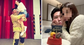 홍콩 아파트 화재 사고에서 진압 중 순직한 소방관이 다음달 결혼식을 앞두고 숨졌다고 전해졋다. 사진은 순직 소방관 호와이호(왼쪽)와 연인의 모습. /사진=호와이호 인스타그램 캡처 