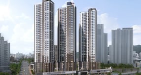 해양수산부의 부산 이전 소식에 임시청사 예정지 인근에 위치한 &#039;힐스테이트 가야&#039;가 주목받고 있다. 사진은 힐스테이트 가야 조감도. /사진=현대건설