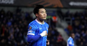 헹크 오현규가 FC바젤을 상대로 시즌 9호골을 터트렸다. 사진은 28일(한국시각) FC바젤과의 유럽축구연맹 유로파리그 리그페이즈 5차전에서 선제골을 터트린 오현규. /사진=로이터