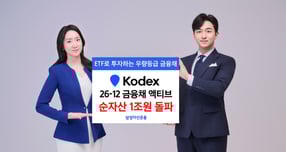 삼성자산운용이 &#039;KODEX 26-12 금융채(AA-이상) 액티브&#039; ETF가 순자산 1조원을 돌파했다고 28일 밝혔다. /사진제공=삼성자산운용