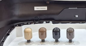 현대모비스가 신소재 연구개발 단계에서부터 성과를 창출하고 있다. 사진은 현대모비스가 목재를 가공한 신소재 &#039;리그노셀룰로스&#039;로 만든 범퍼 커버. /사진=현대모비스