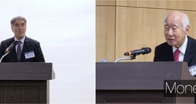 홍기용 선박해양플랜트연구소(KRISO) 소장(왼쪽)과 신동식 (주)한국해사기술 회장이 2일 국회의원회관에서 열린 &#039;신 해양패권 스마트해양기술 세미나&#039;에서 환영사와 기조강연을 하고 있다./사진=김대영 기자