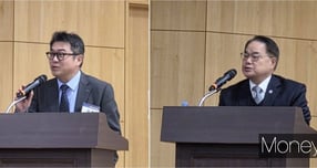 김진 KRISO 부소장(왼쪽)과 양창호 한국해운협회 부회장이 2일 국회의원회관에서 열린 &#039;스마트 해양기술 세미나&#039;에서 발표하고 있다. /사진=김대영 기자