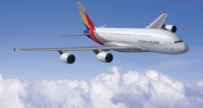 아시아나항공이 내년 1월 15일부터 미주 로스앤젤레스 노선을 일부 감편한다. 사진은 아시아나 A380 모습 /사진=아시아나