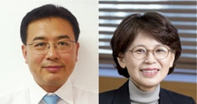 각자 대표 체제로 전환한 JW중외제약과 롯데바이오로직스의 사업 전략이 주목된다. 사진은 왼쪽부터 신영섭·함은경 JW중외제약 각자 대표. /사진=JW중외제약