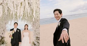"행복 향해 가자"… 온주완♥방민아, 발리 결혼식 공개 '깜짝'