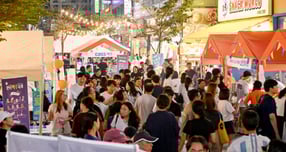 지난 8월 30일 민락2지구 로데오거리에서 열린 &#039;민락맥주축제&#039; 행사장이 시민들로 붐비고 있다. /사진제공=의정부시